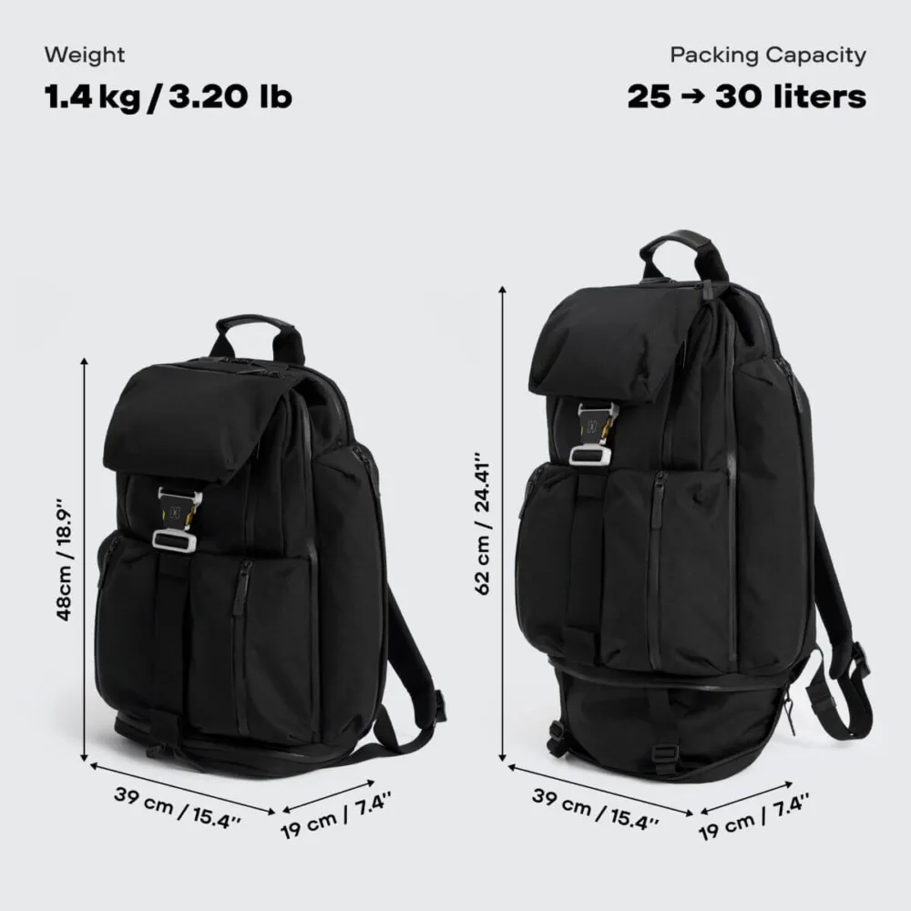Рюкзак HURU - Model A 25-30L Black - Зображення 14